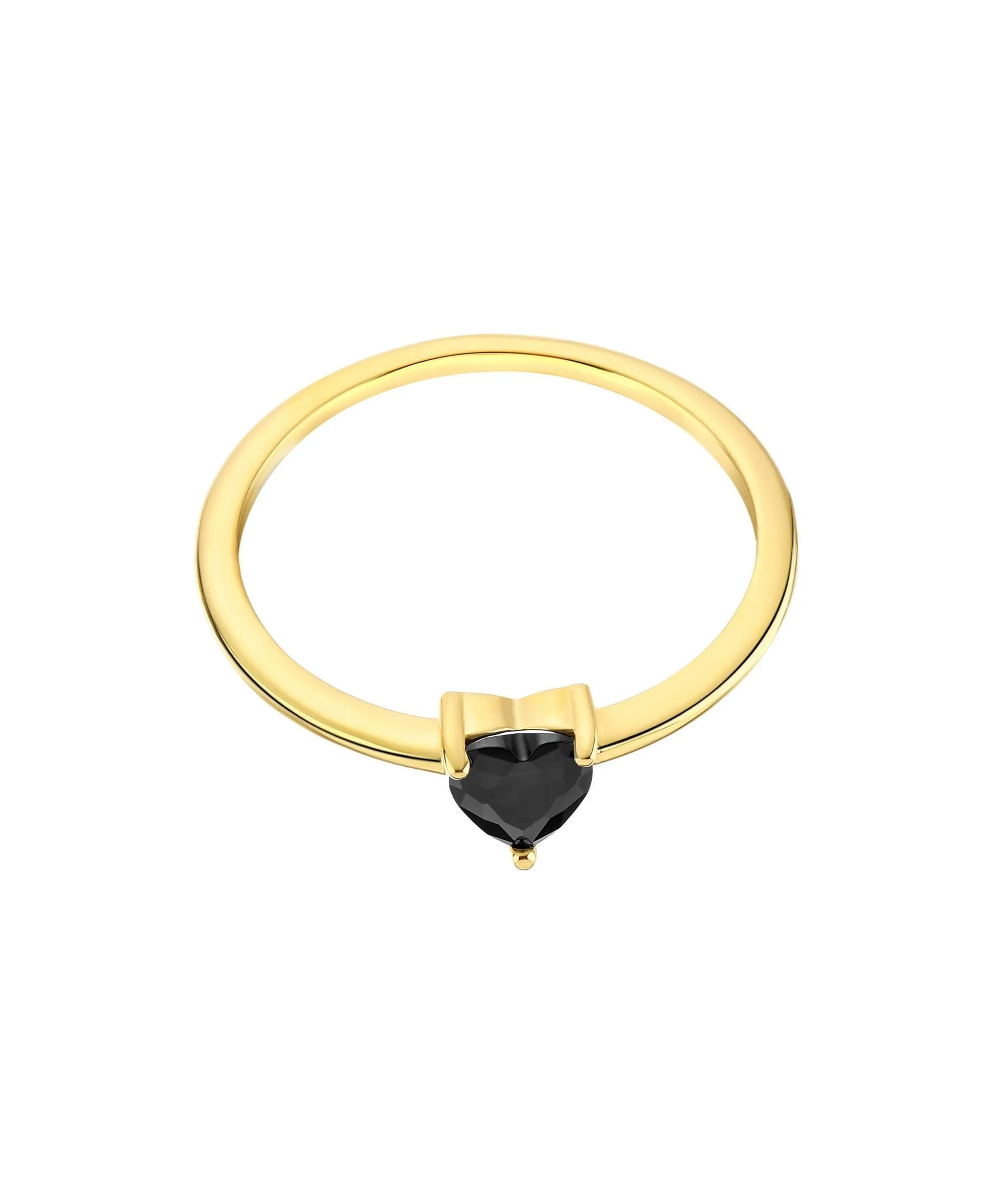 Luv Ring Black 18ct Gold Plated