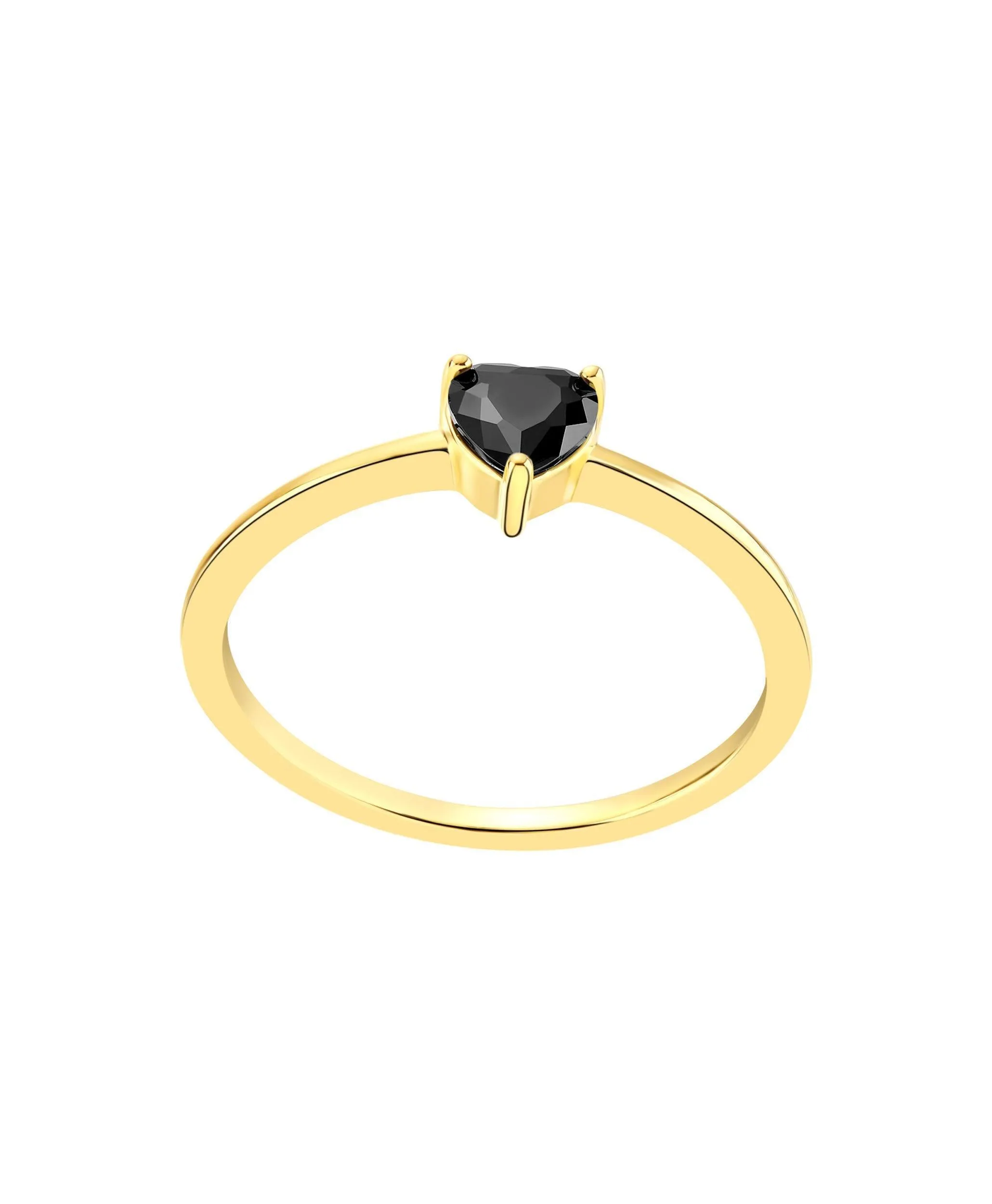 Luv Ring Black 18ct Gold Plated