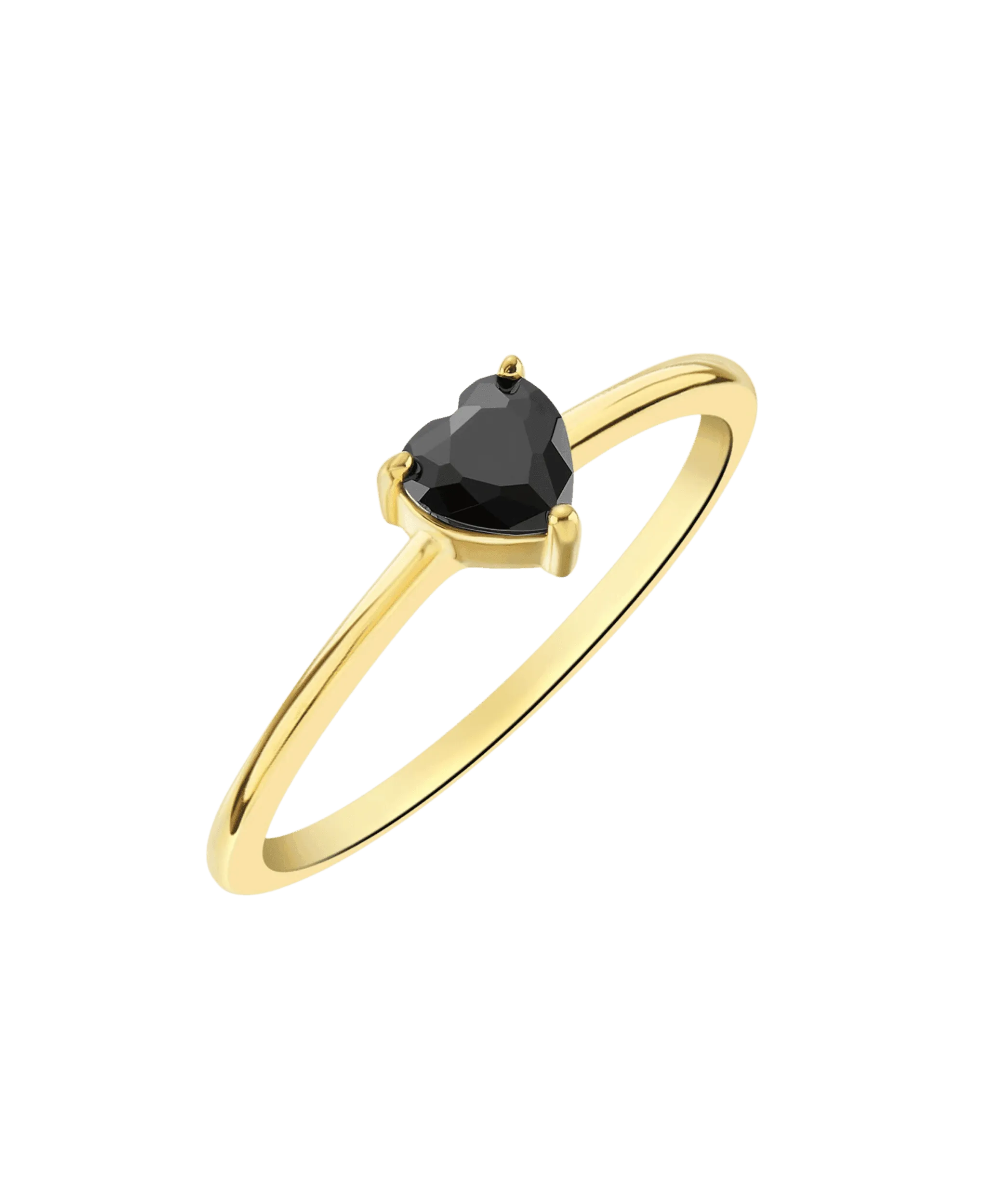 Luv Ring Black 18ct Gold Plated