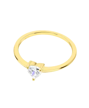 Luv Ring White 18ct Gold Plated