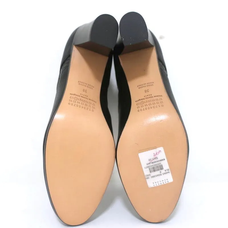 Maison Martin Margiela Booties Black Croc-Trim Leather Size 38 NEW