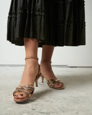 malaya heel - rose gold/nude