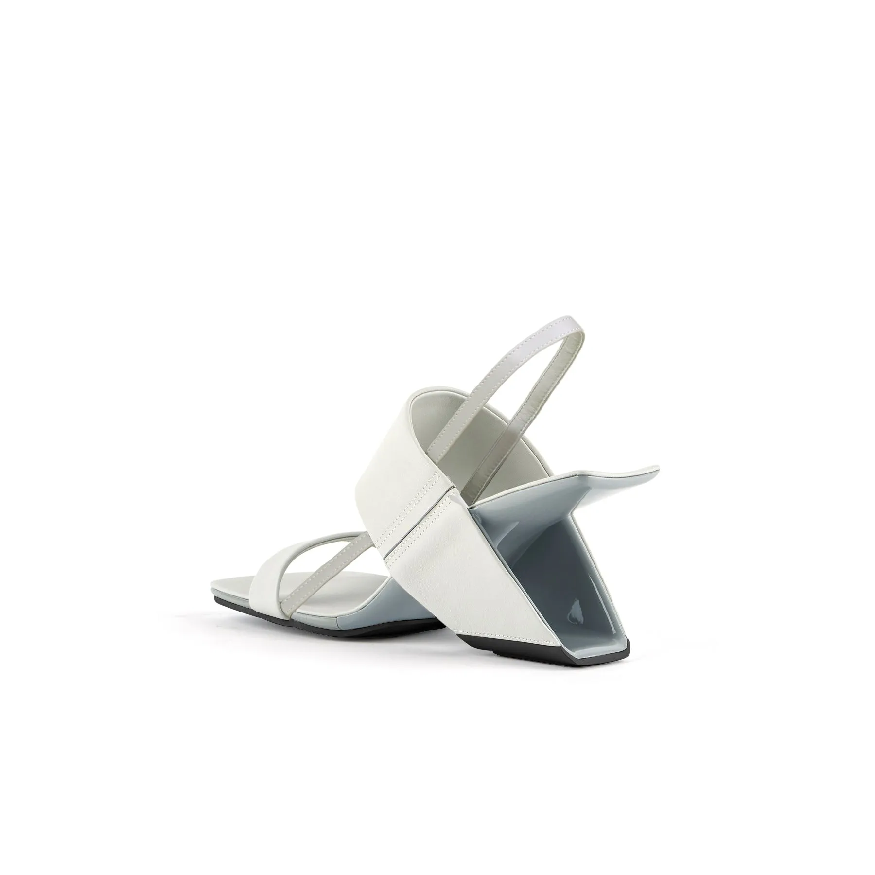 Mallina Strap Leather Heel Sandal - Ivory