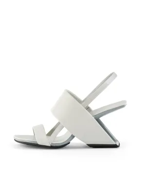 Mallina Strap Leather Heel Sandal - Ivory