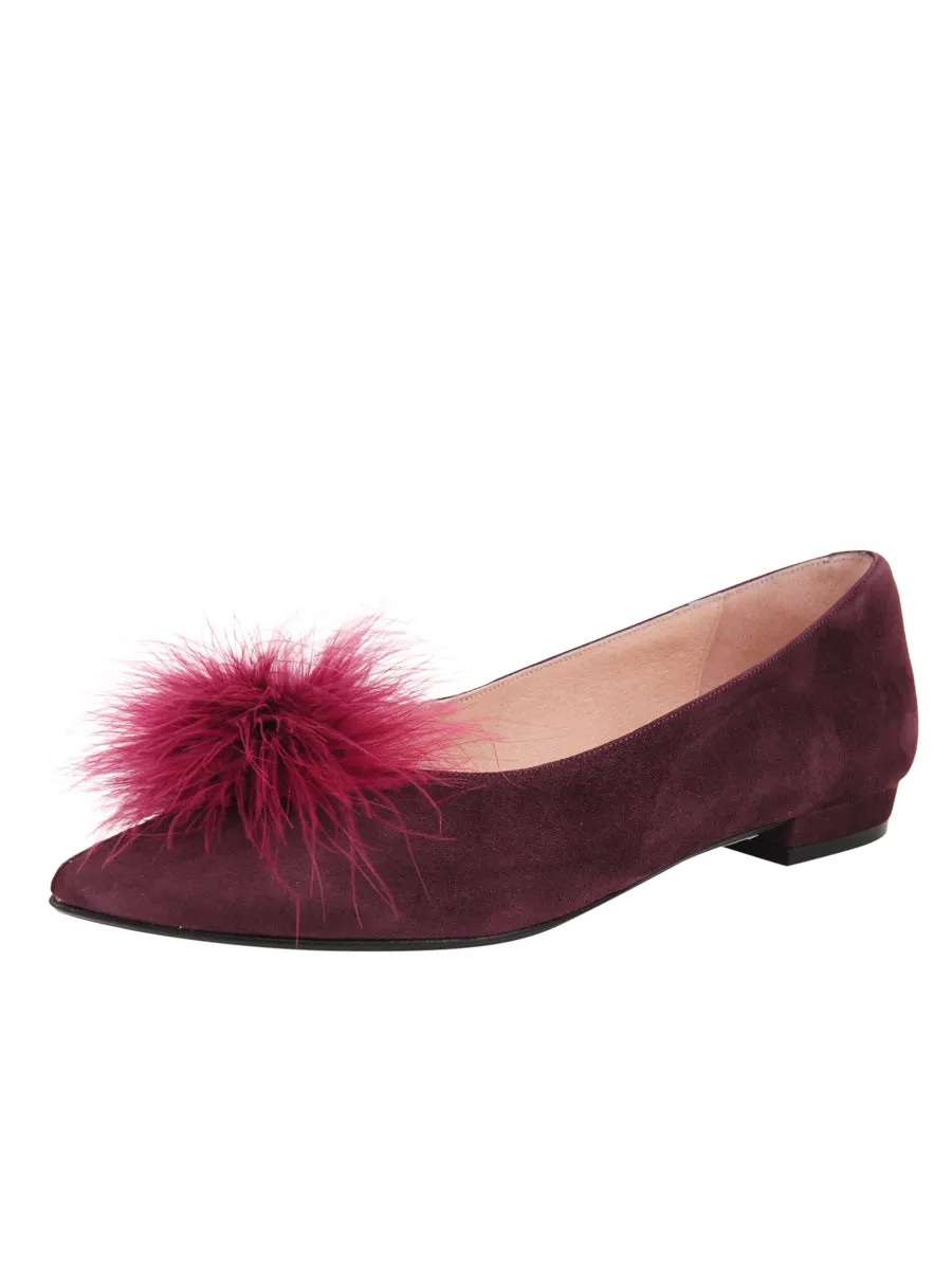 Maribou Feather Pouf Flat