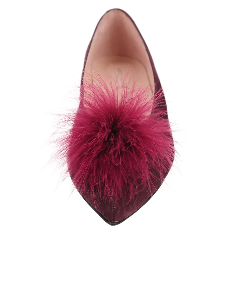 Maribou Feather Pouf Flat