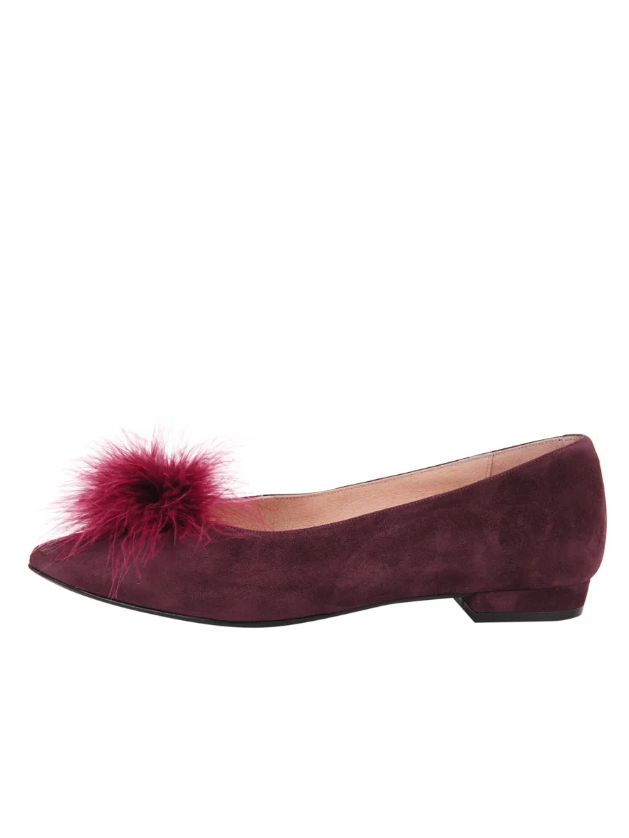 Maribou Feather Pouf Flat