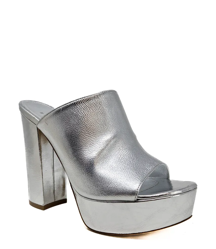 Marilu Silver Open Toe Platform Sandal