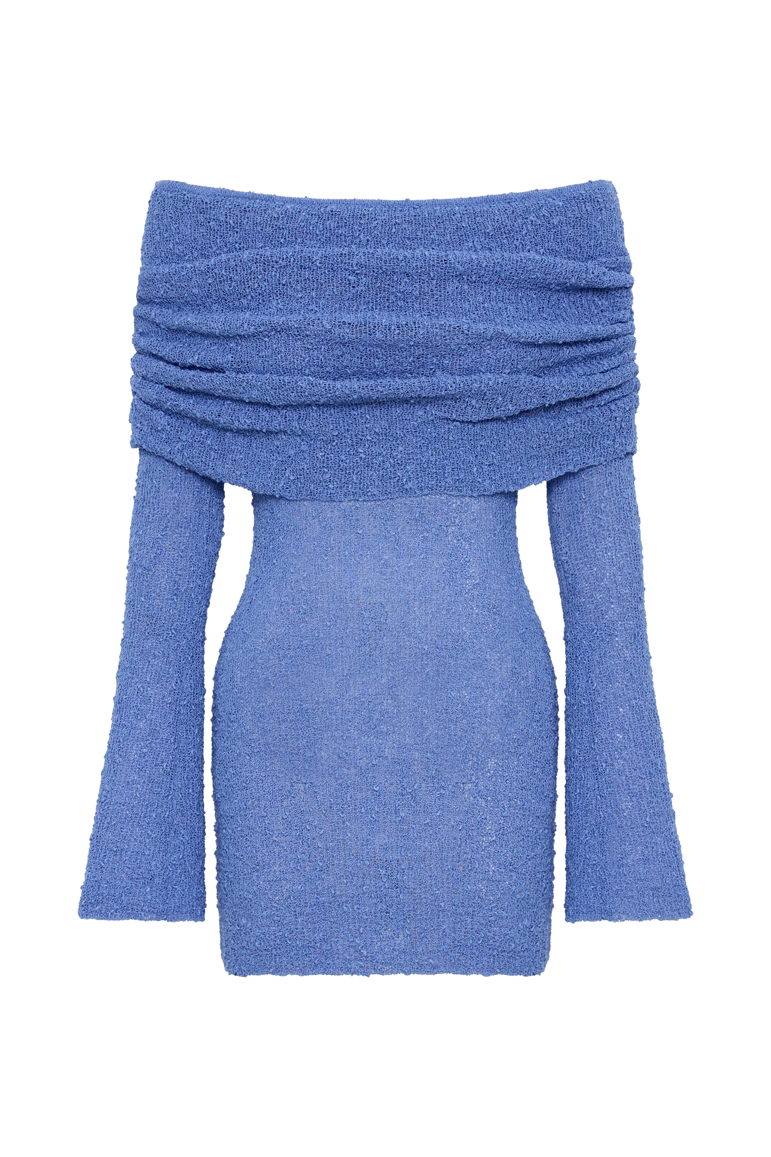 Marisol Off Shoulder Boucle Mini Dress - Periwinkle