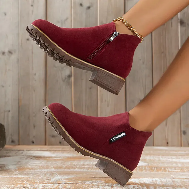 Mary | Thick Sole Ankle Boots
