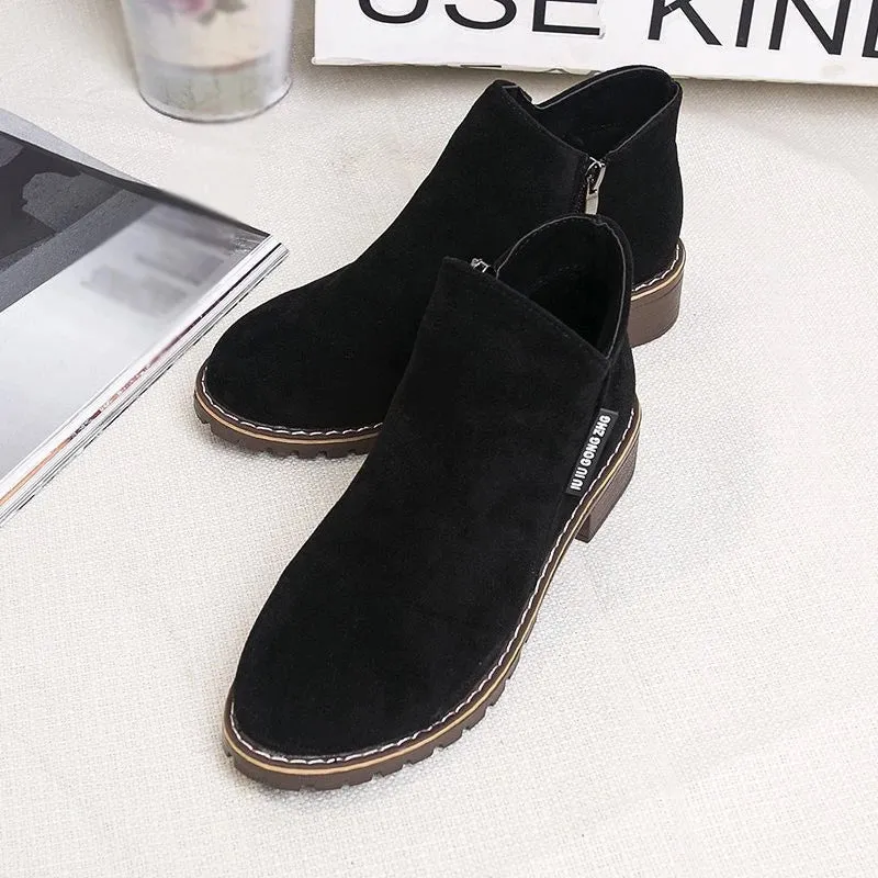 Mary | Thick Sole Ankle Boots