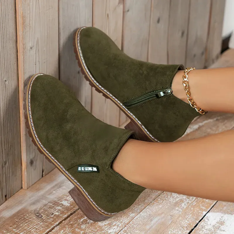 Mary | Thick Sole Ankle Boots