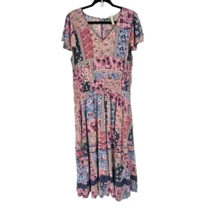 Matilda jane The wildlife maxi dress womens XXL boho prairie floral pink blue