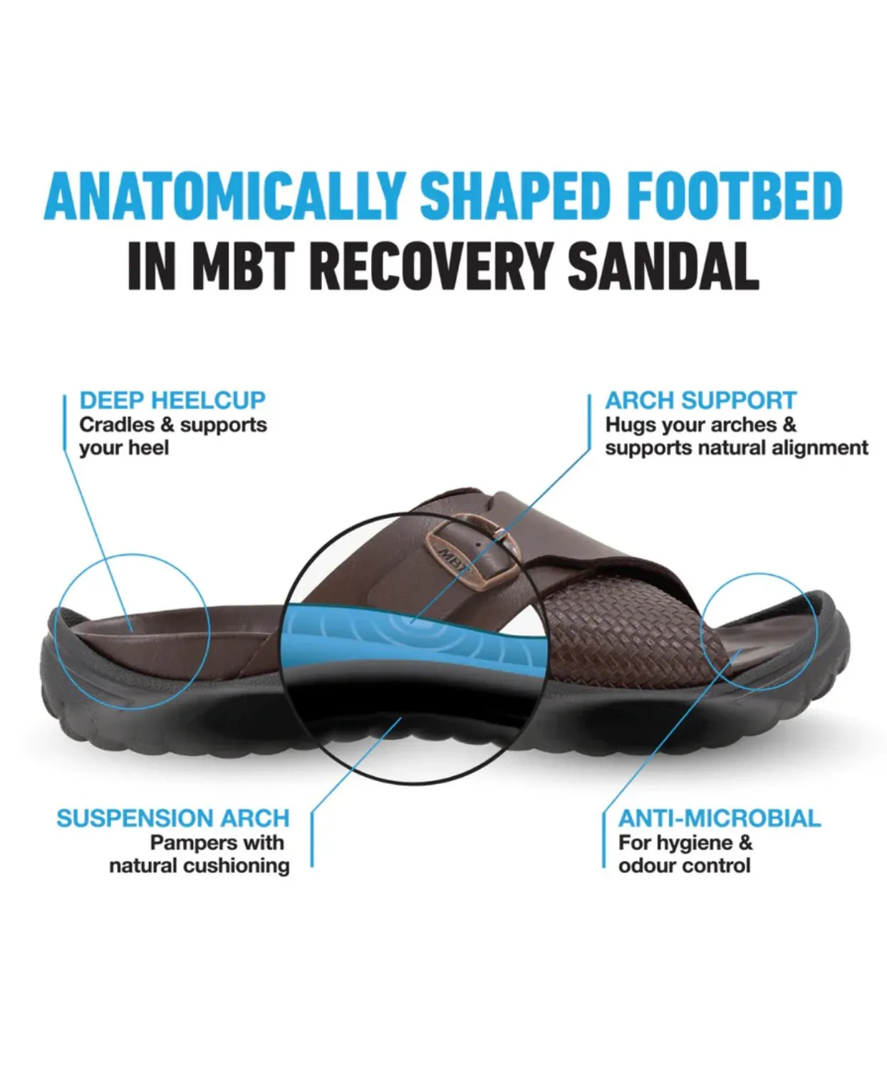 MBT Nagano White Womens Recovery Sandals