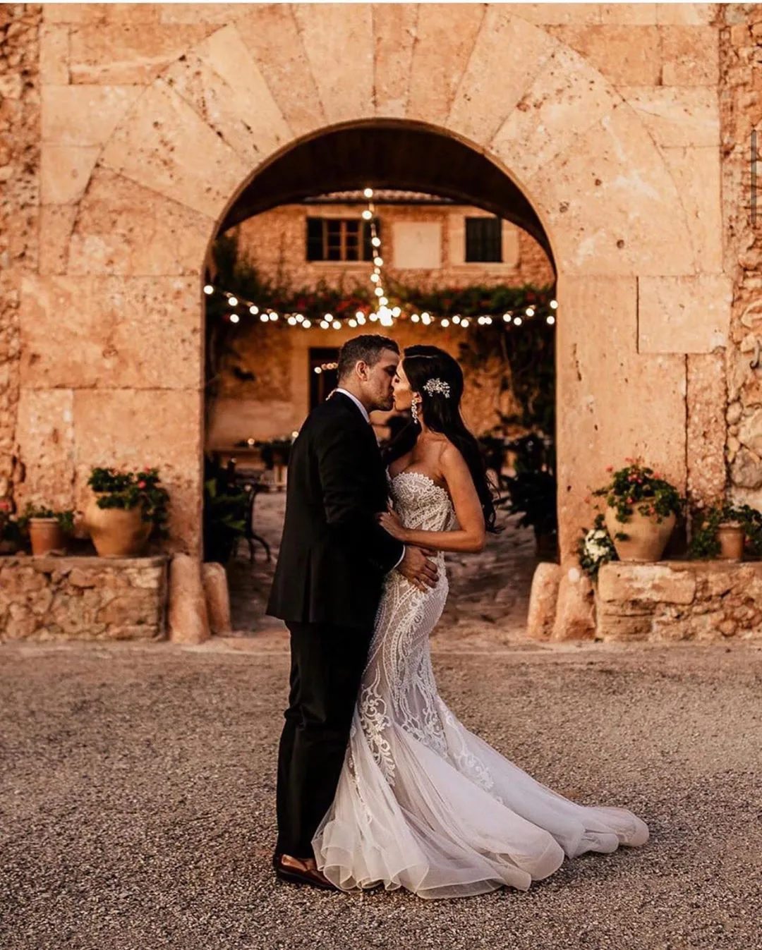 Mermaid Sweetheart Lace Appliques Bohemian Wedding Dress Wedding Gown Bridal Gown OHD206