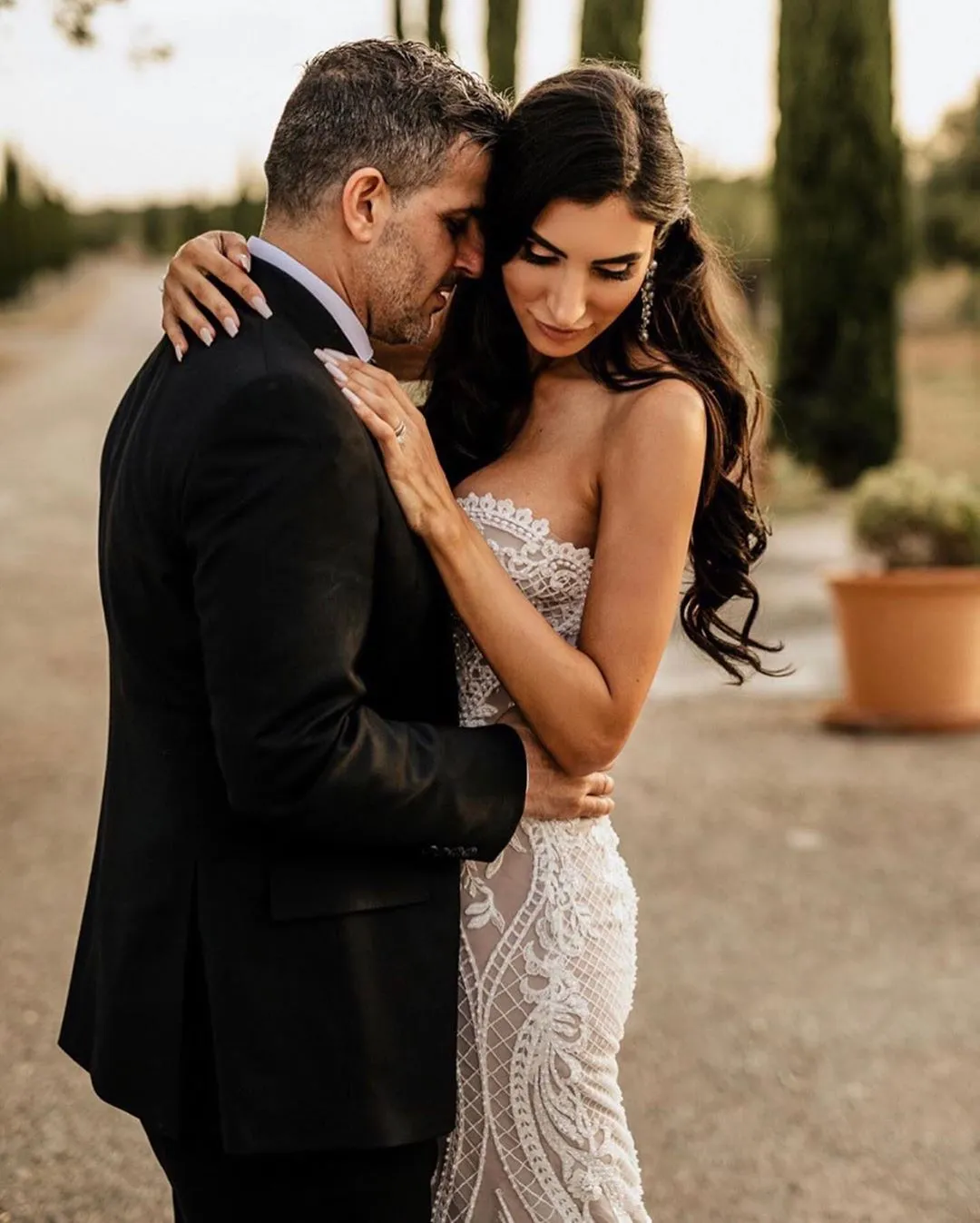 Mermaid Sweetheart Lace Appliques Bohemian Wedding Dress Wedding Gown Bridal Gown OHD206