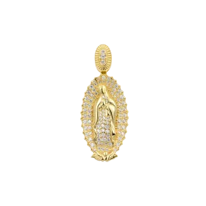 Moissanite Blessed Virgin Mary Pendant