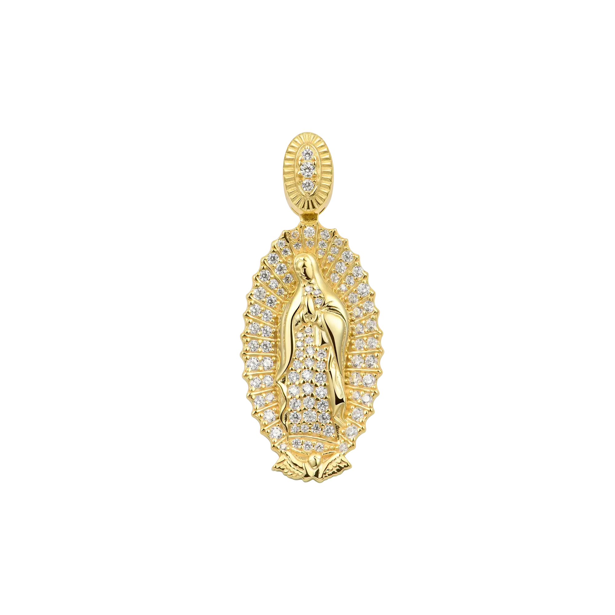 Moissanite Blessed Virgin Mary Pendant