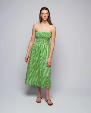 musee midi dress - bau-bau stripe print