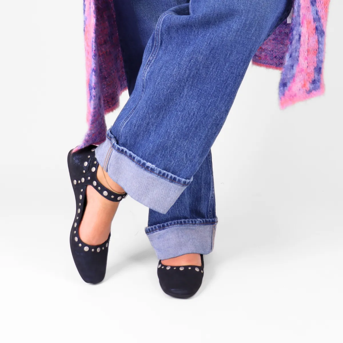 Mystic Mary Jane Navy Metallic