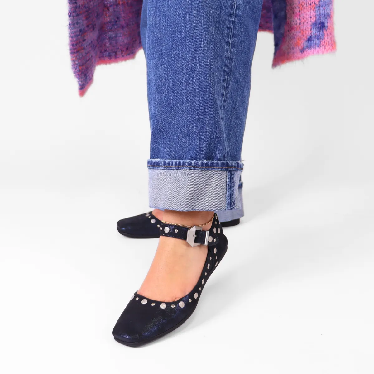 Mystic Mary Jane Navy Metallic