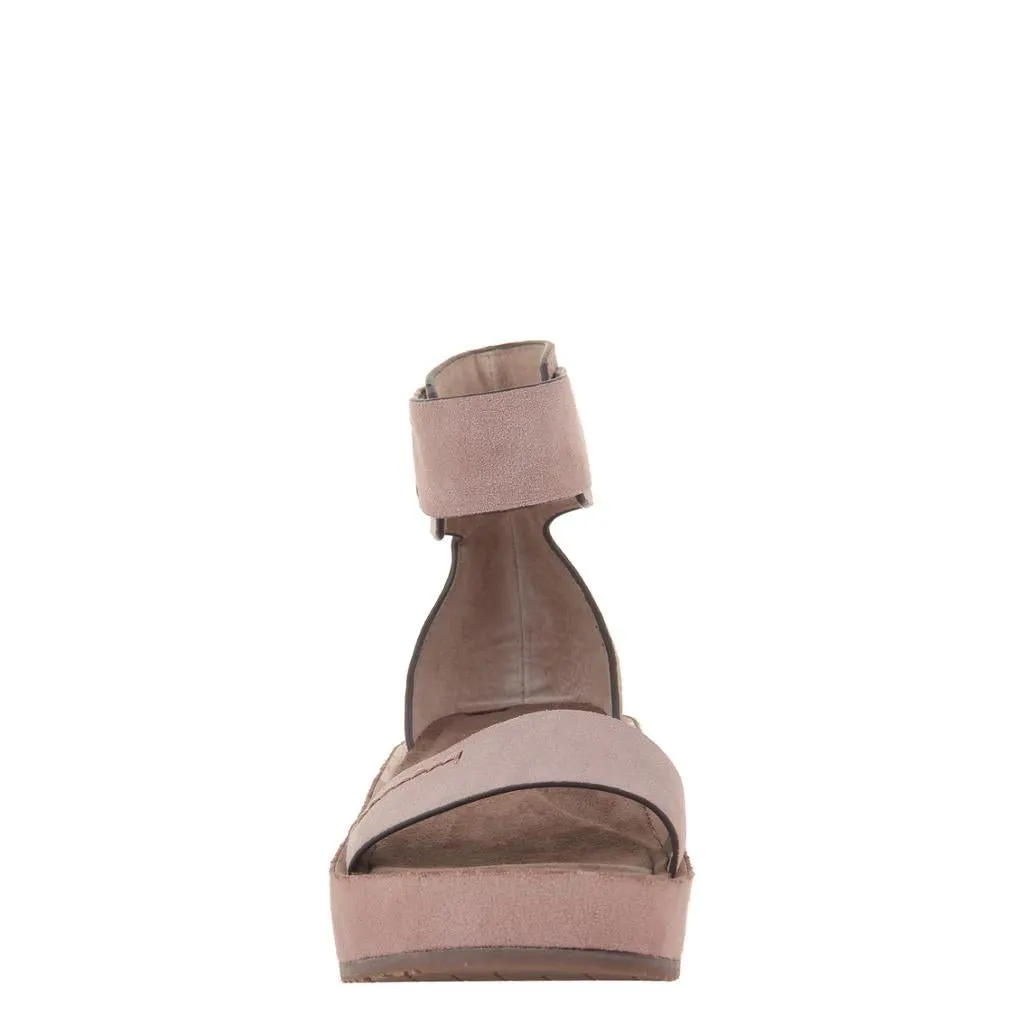 NAKED FEET - RENZI in PECAN Wedge Sandals