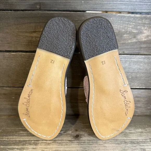 New $60 Childens Kids Sam Edelman Giovanna Slide Pink Sandals Size 12‎ C