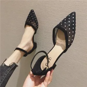 new mesh breathable women's shoes wild fairy wind net red with thick single shoes