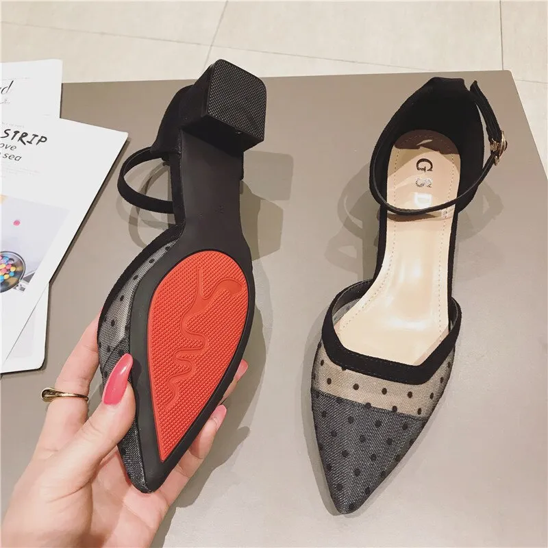 new mesh breathable women's shoes wild fairy wind net red with thick single shoes