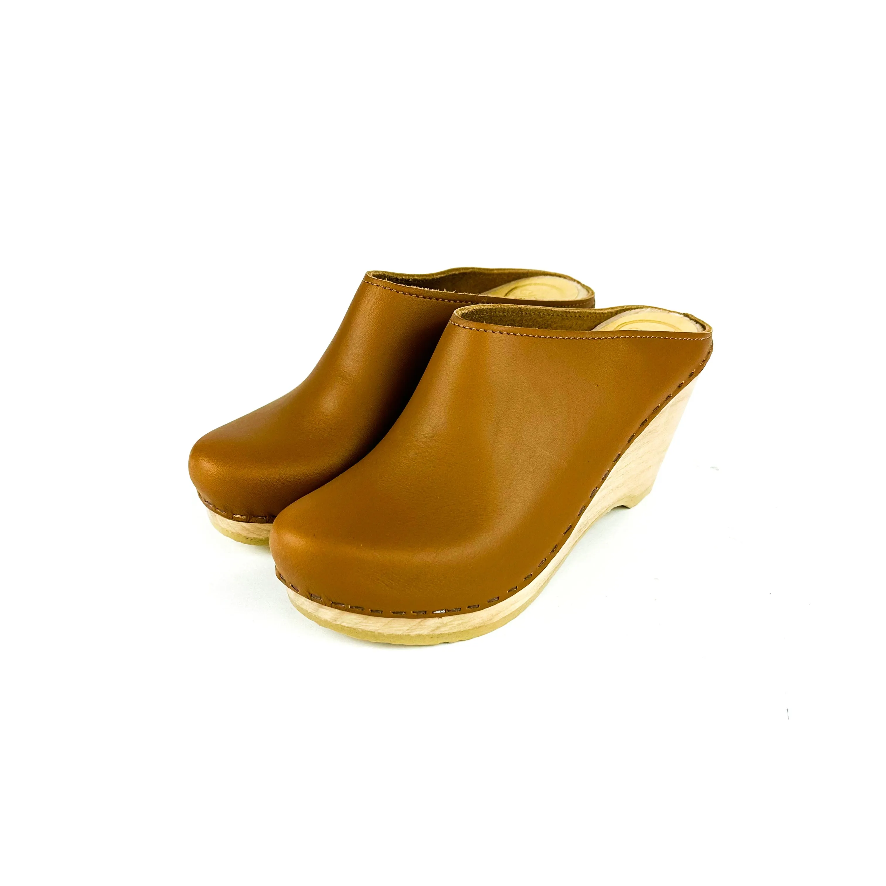 No. 6 - New School Clog on Wedge (Palomino)