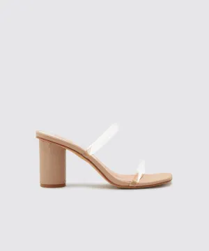 NOLES WIDE HEELS NUDE CRYSTAL - re:vita