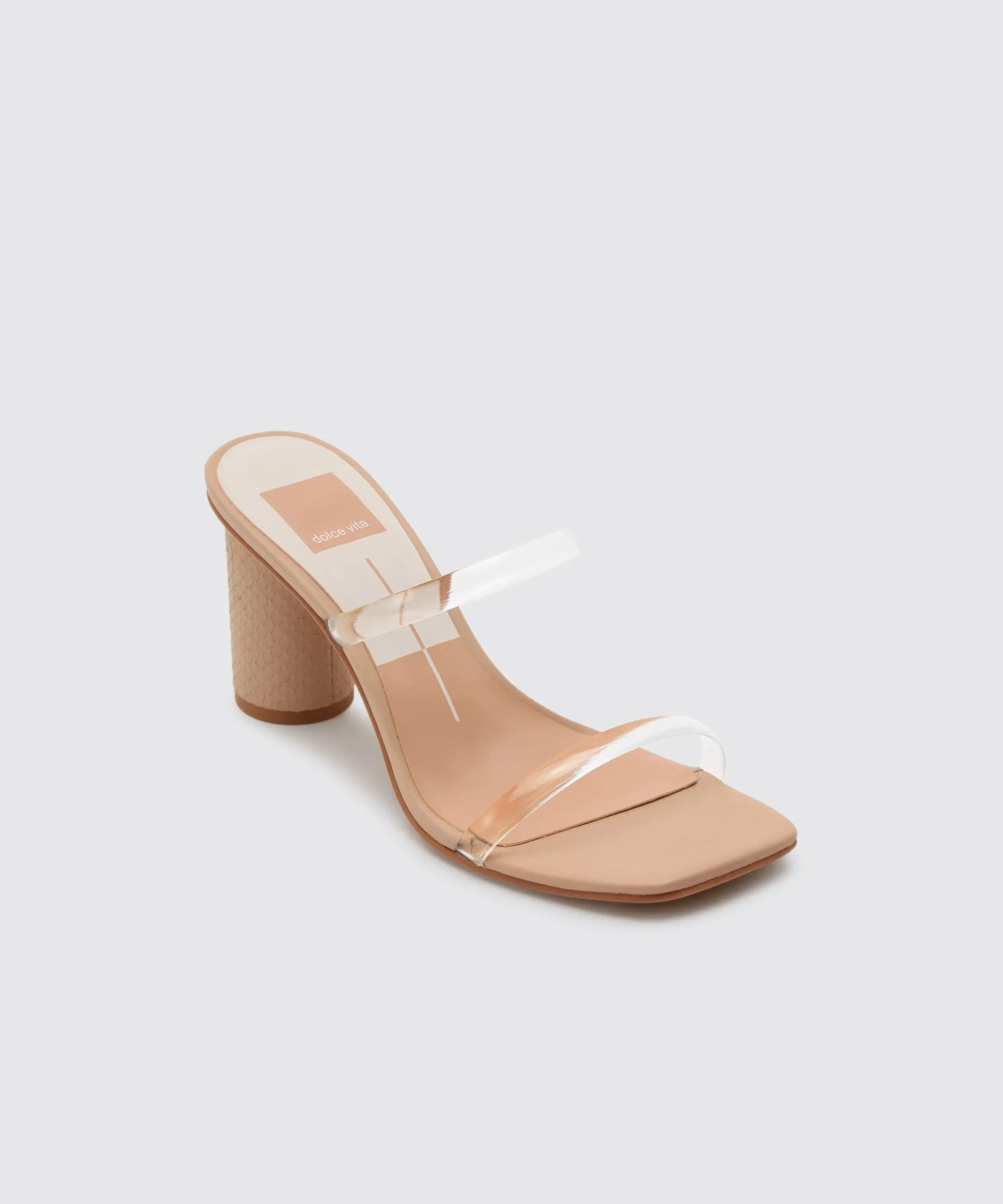 NOLES WIDE HEELS NUDE CRYSTAL - re:vita
