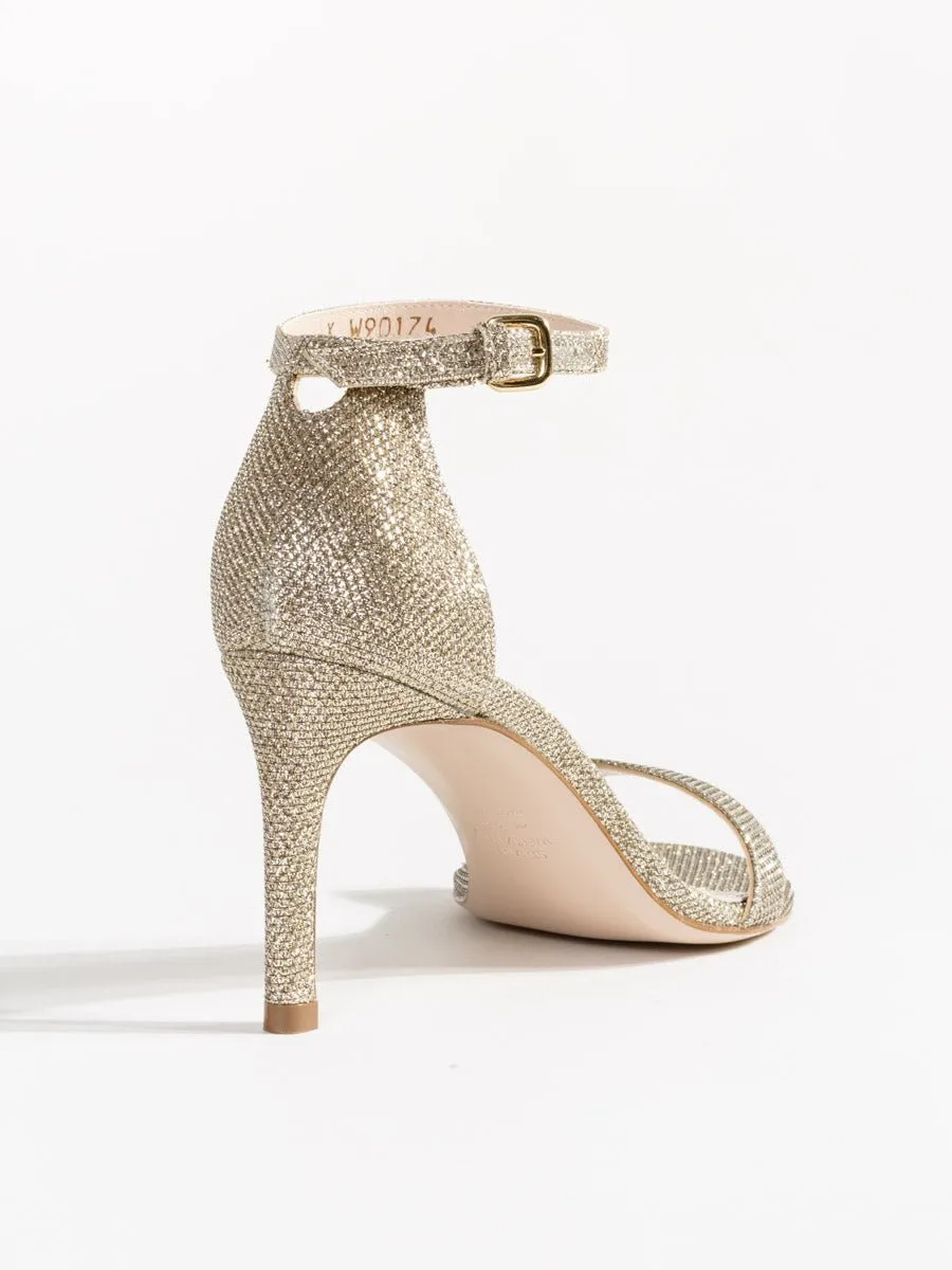nunaked straight sandal - platinum noir