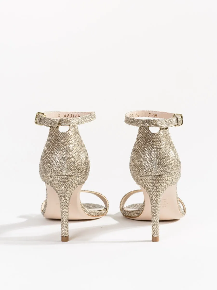 nunaked straight sandal - platinum noir