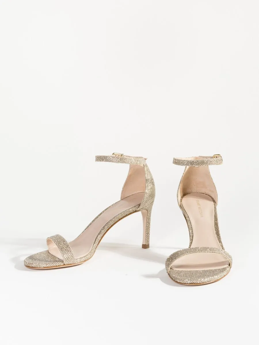 nunaked straight sandal - platinum noir