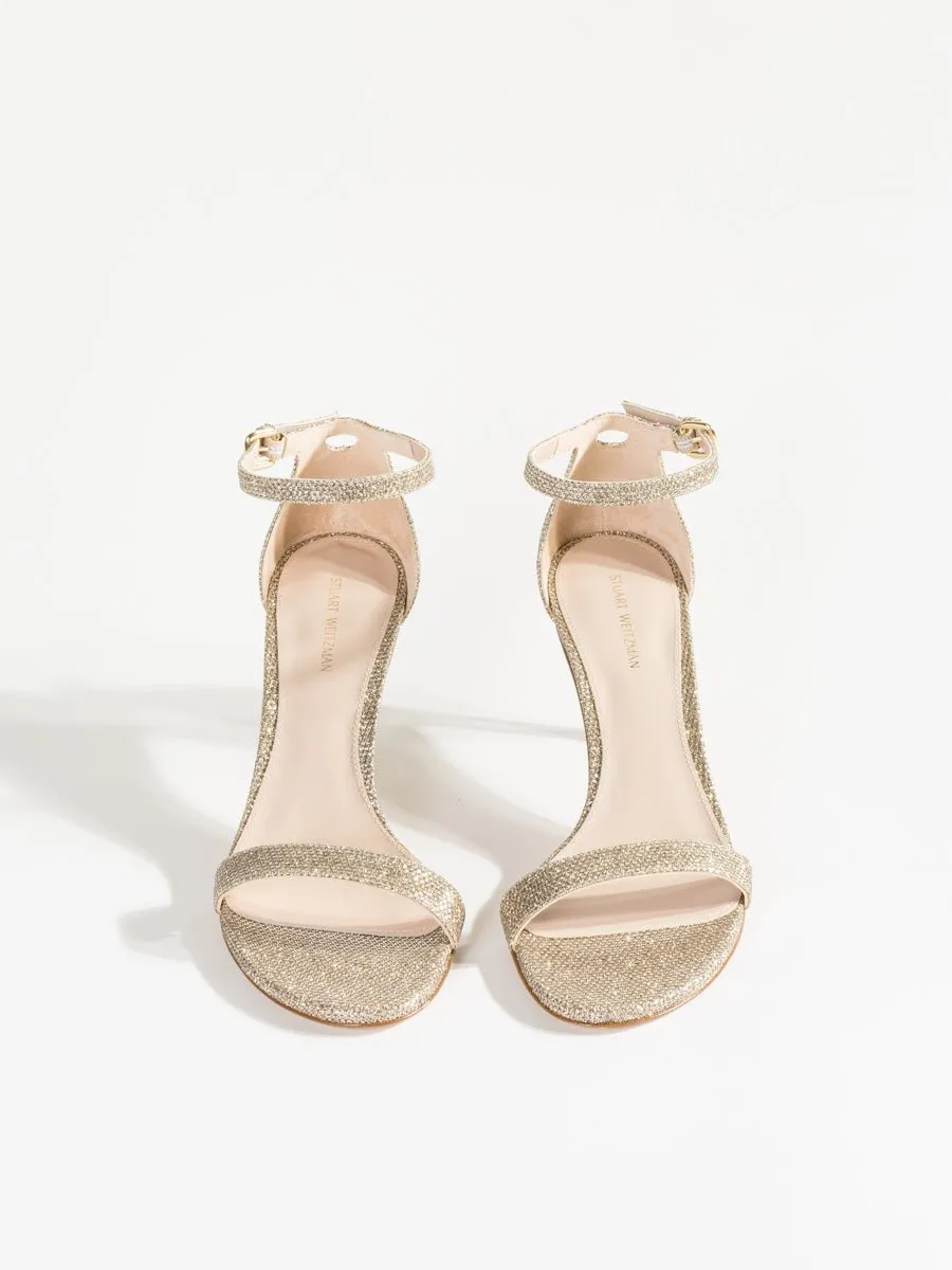 nunaked straight sandal - platinum noir