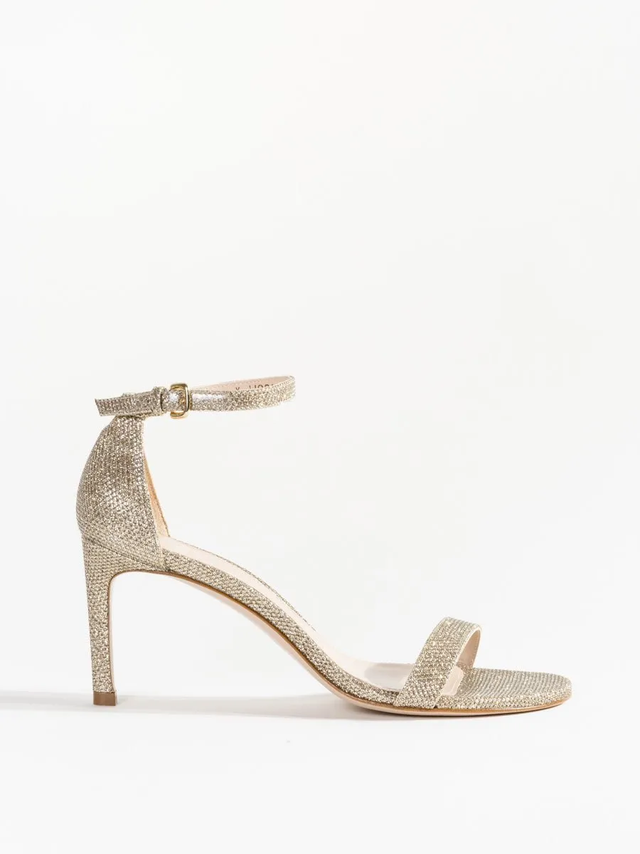nunaked straight sandal - platinum noir