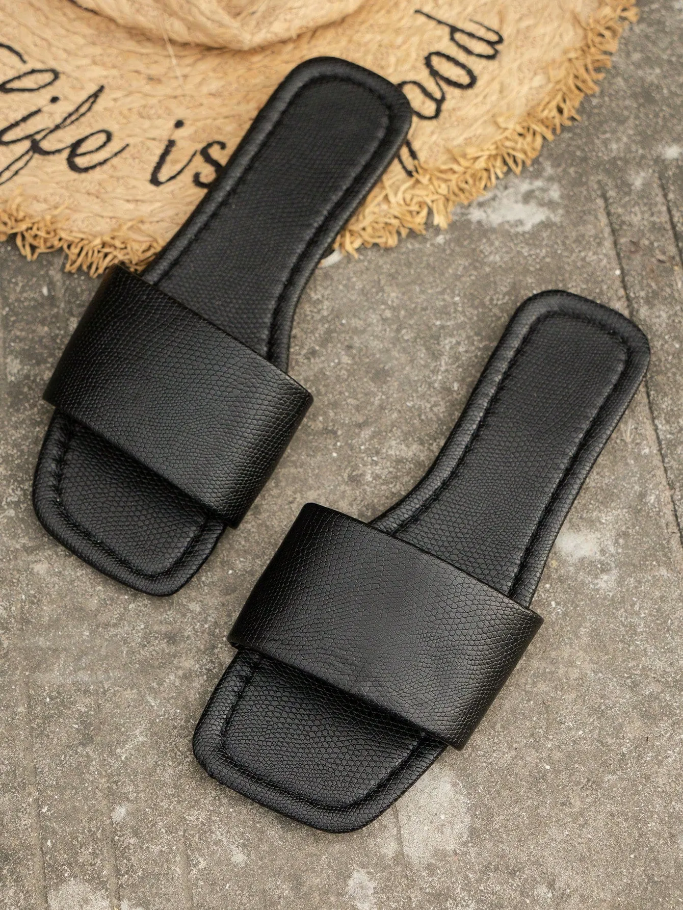 Open Toe Flat Sandals