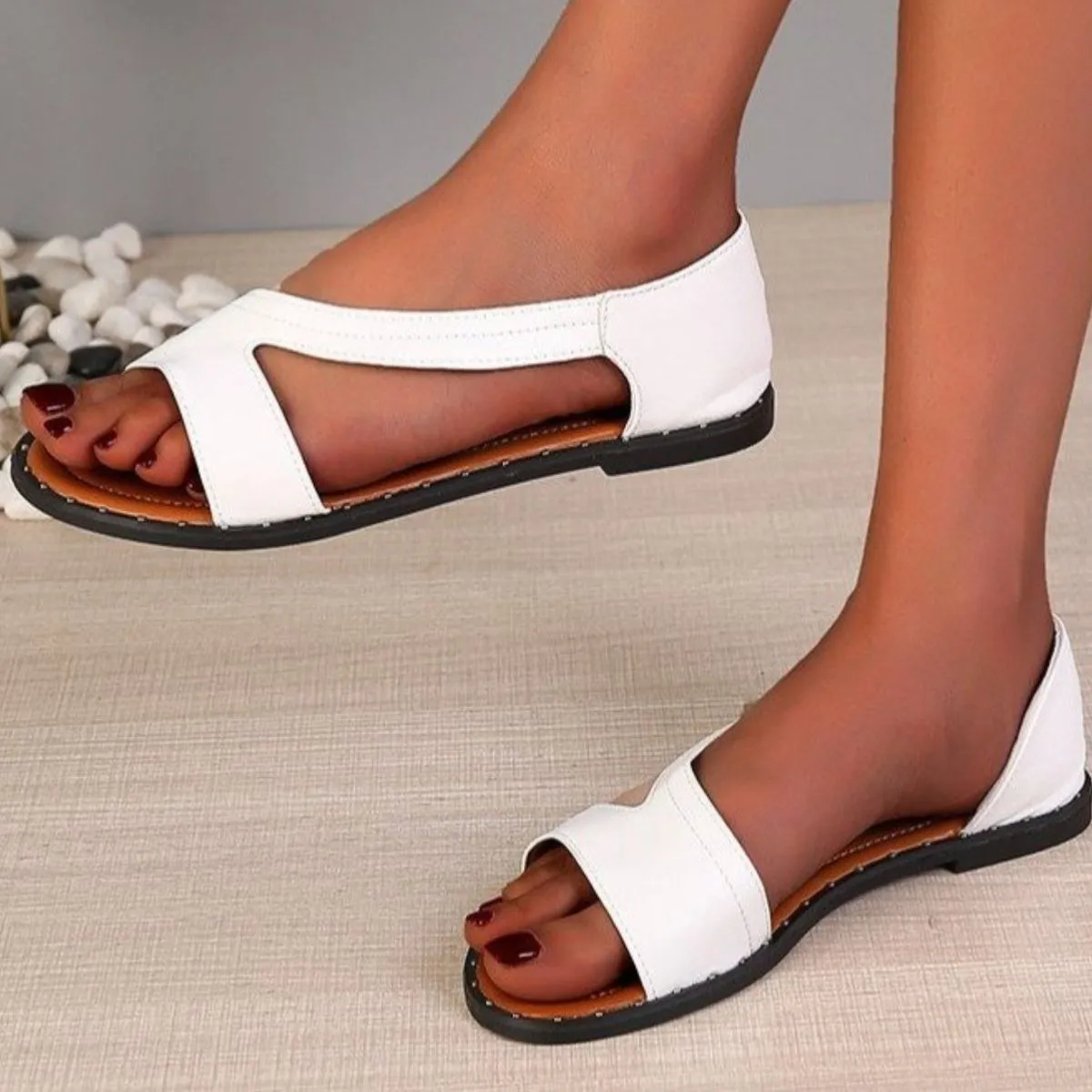 Open Toe Flats Sandals