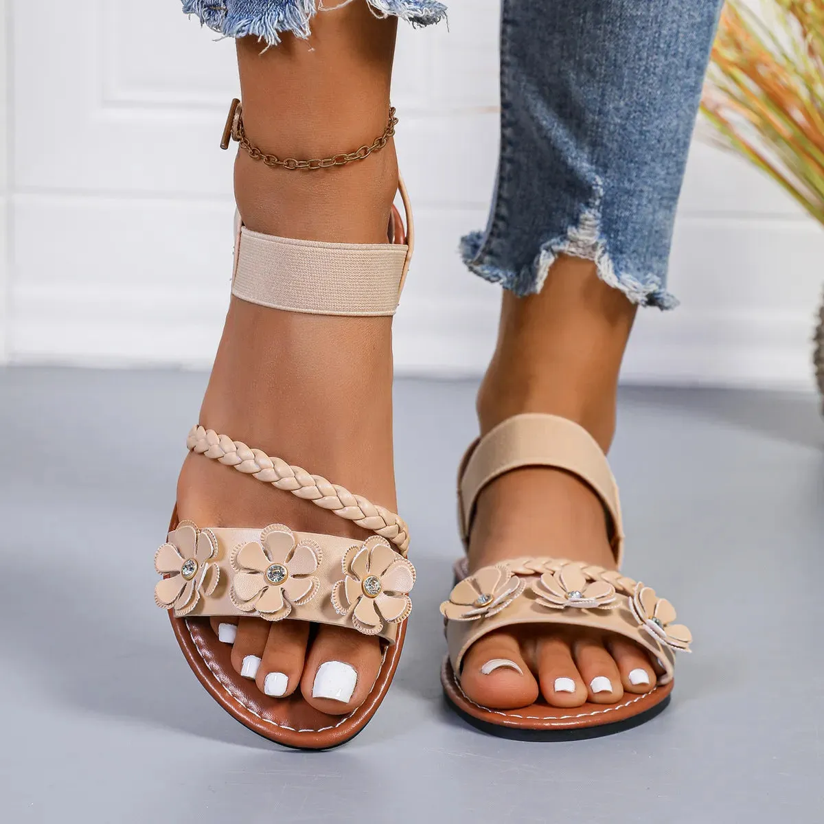 Open Toe Flats Sandals