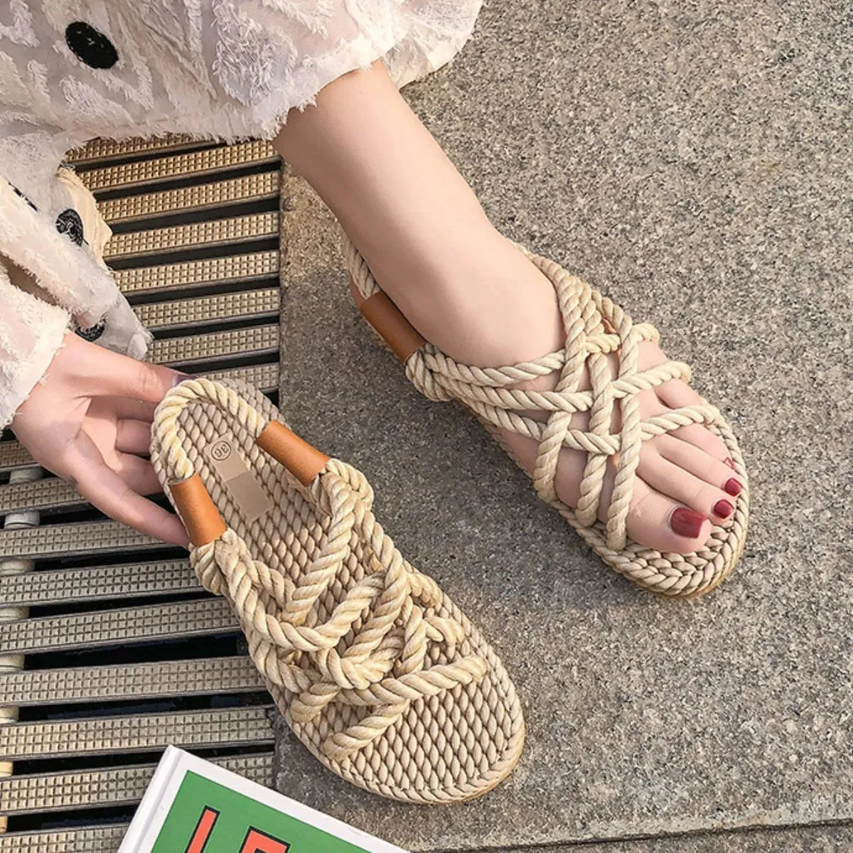 Open Toe Flats Sandals
