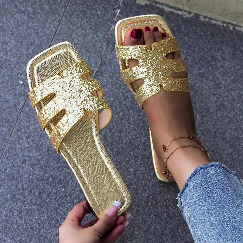 Open Toe Flats Sandals