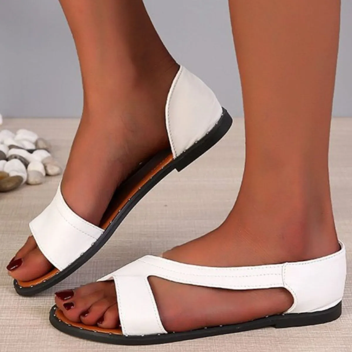 Open Toe Flats Sandals
