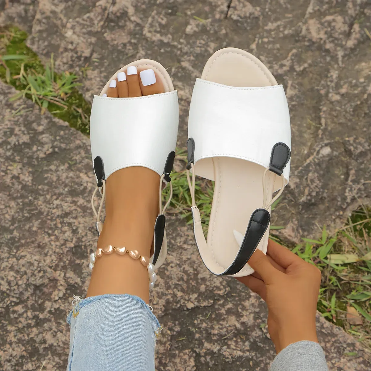Open Toe Flats Sandals