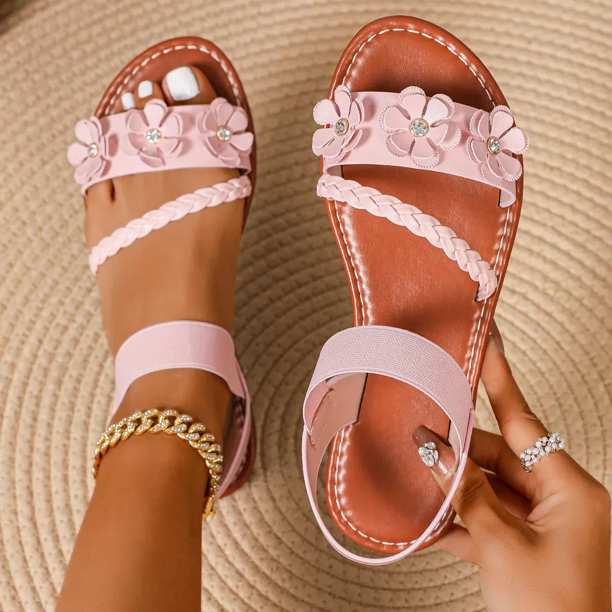 Open Toe Flats Sandals