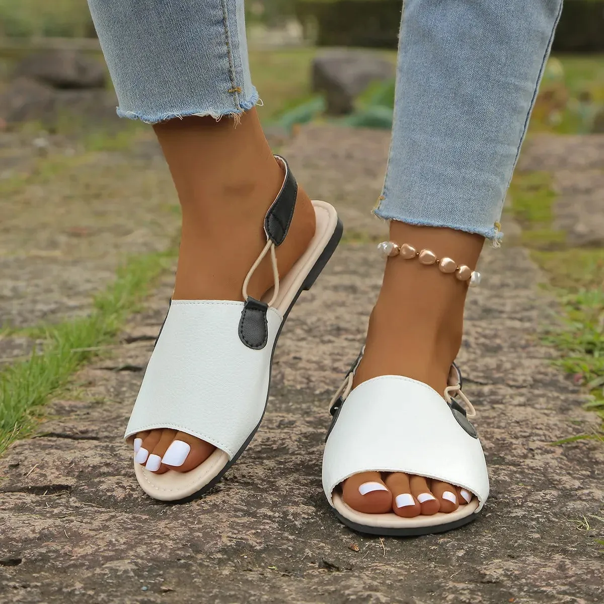 Open Toe Flats Sandals