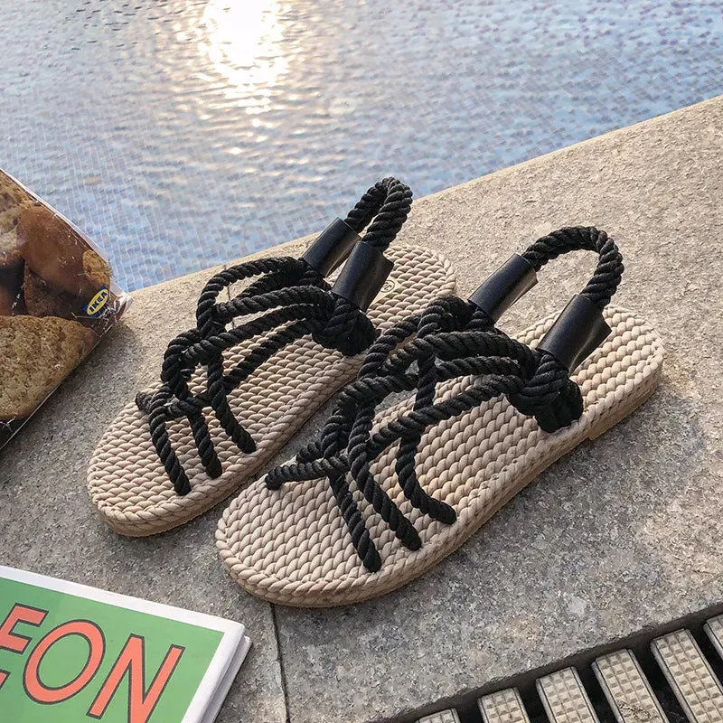 Open Toe Flats Sandals