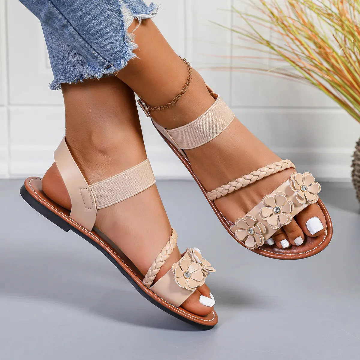 Open Toe Flats Sandals