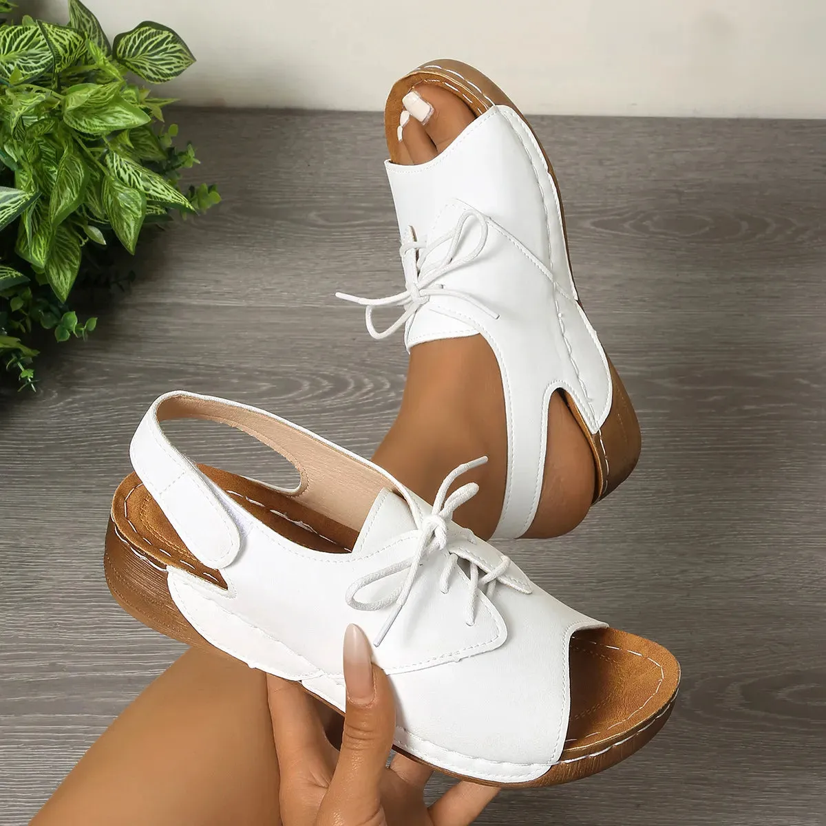 Open Toe Wedge Sandals