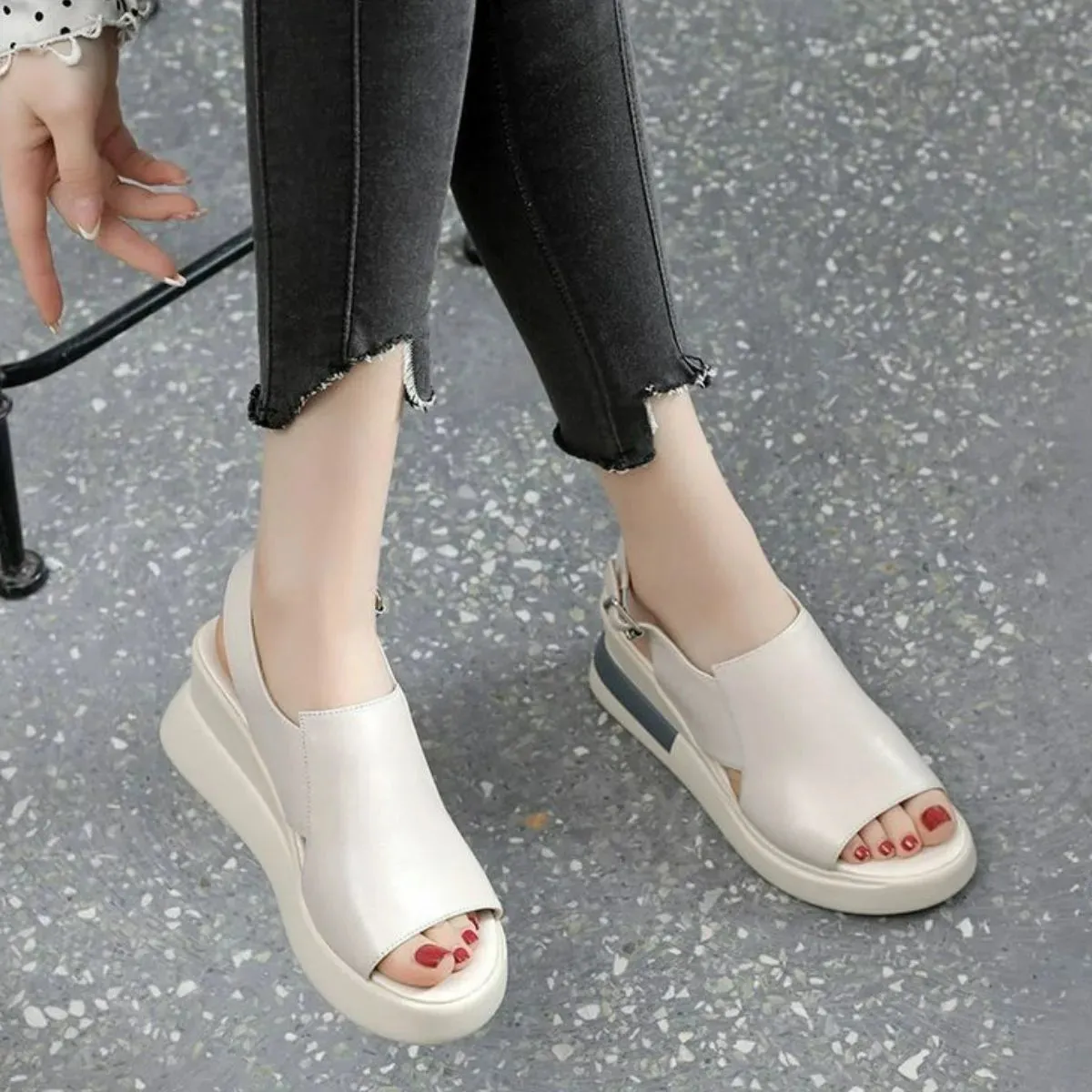 Open Toe Wedge Sandals
